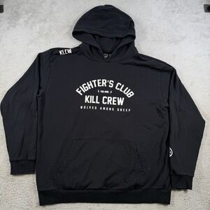 Kill Crew Hoodie Mens 2XL Black Fighters Club Gym Porrada Series Wolf Pullover